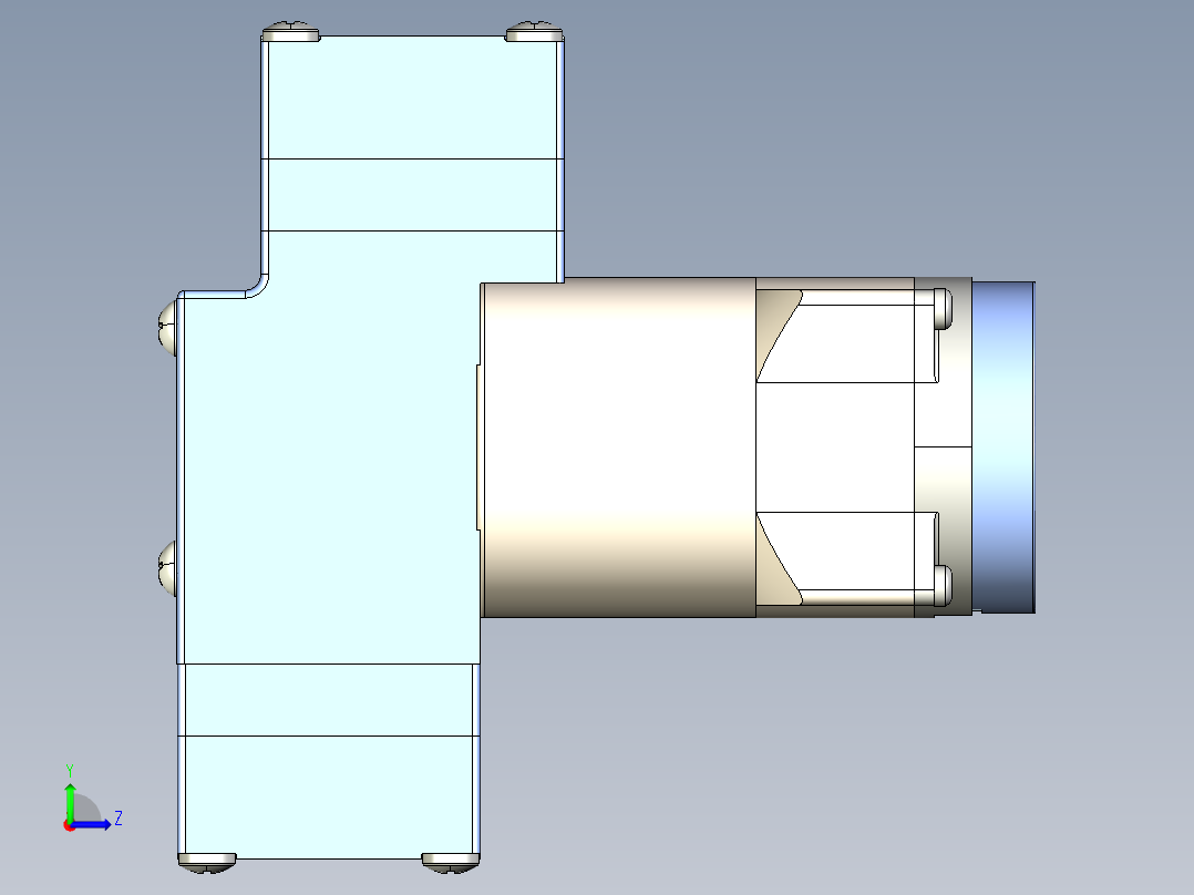 LTC-IIS 微型膜片泵（液体），最高达 1.5 LPM 自由流量 (2)系列图纸左视图