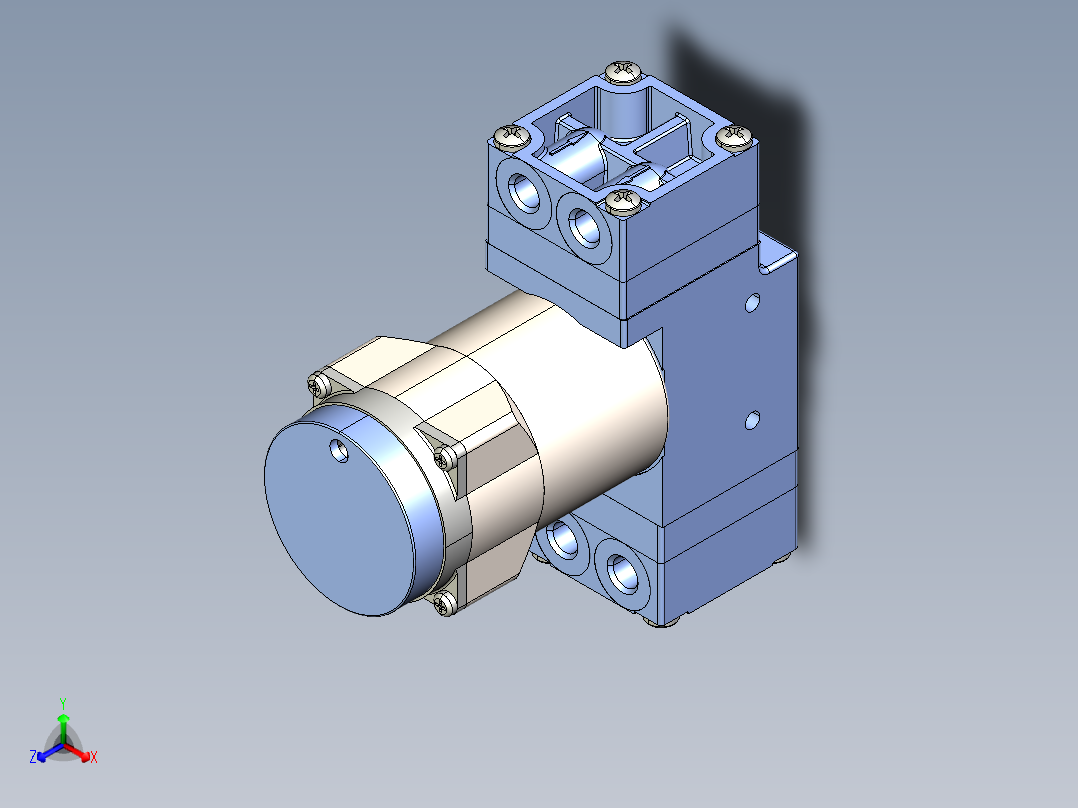 LTC-IIS 微型膜片泵（液体），最高达 1.5 LPM 自由流量 (2)系列图纸正等轴测图