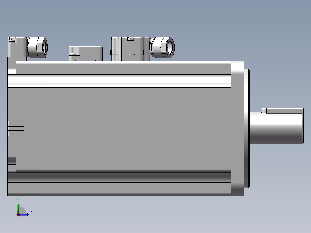 汇川伺服电机-MS1H1-75B30CB-(A)334Z（750W绝对值低惯量带抱闸）左视图