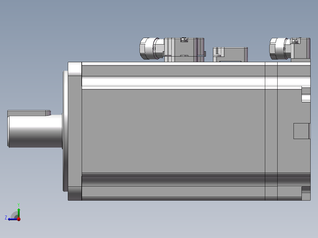 汇川伺服电机-MS1H1-75B30CB-(A)334Z（750W绝对值低惯量带抱闸）右视图