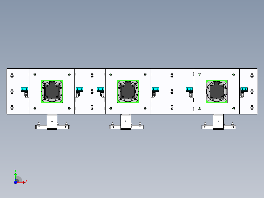 连接器一步折弯成型sw18可编辑前视图