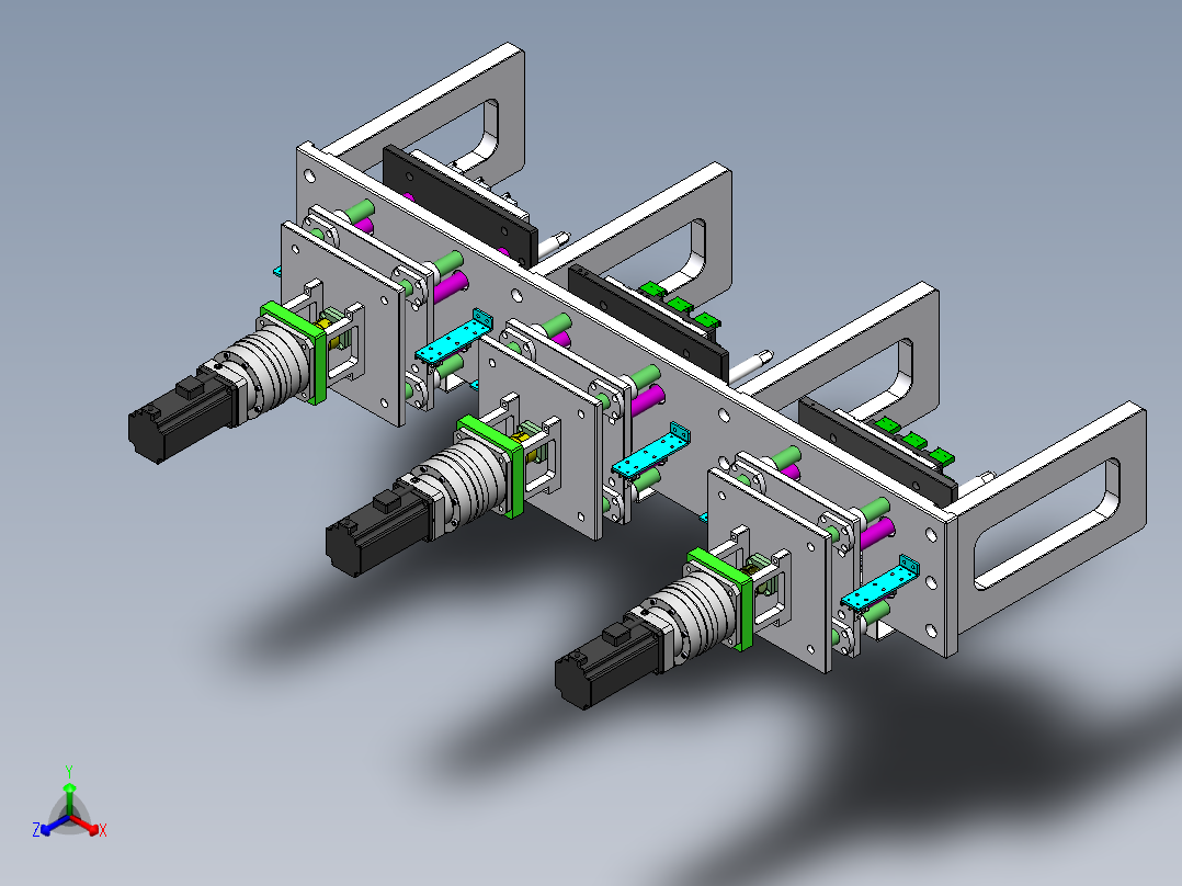 连接器一步折弯成型sw18可编辑正等轴测图