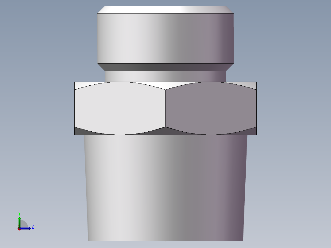 英制锥管螺纹直接头、1CT-18-08SP左视图