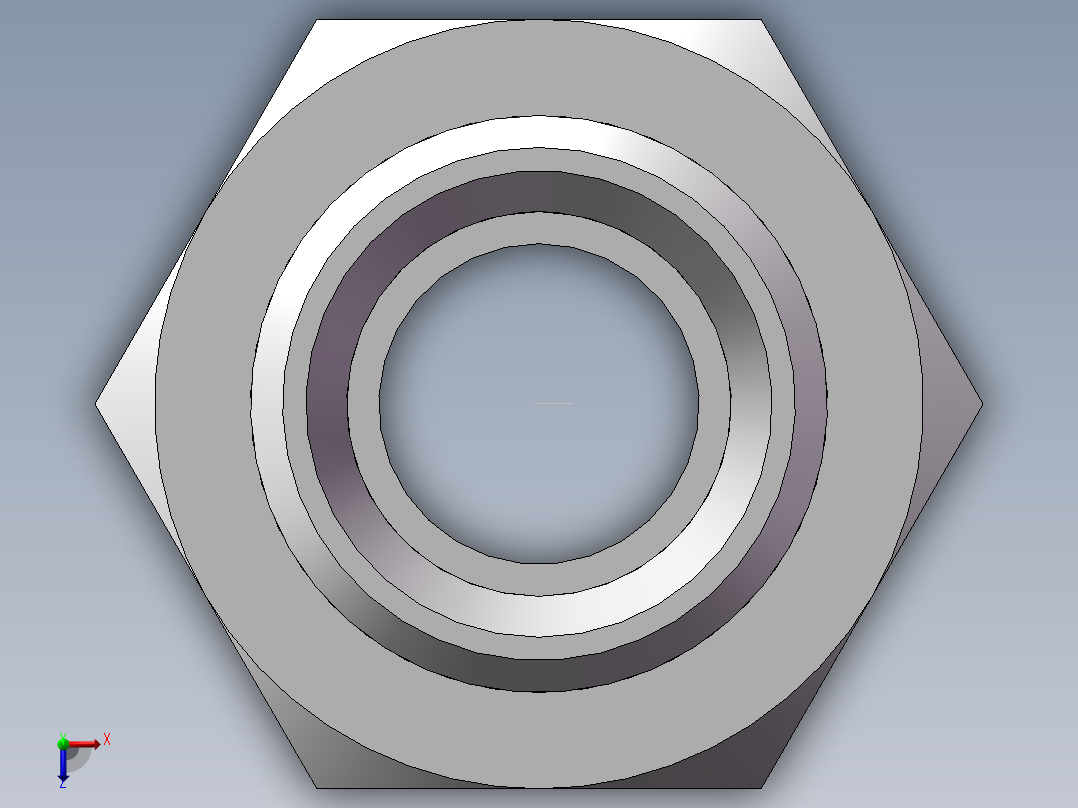 英制锥管螺纹直接头、1CT-18-08SP俯视图