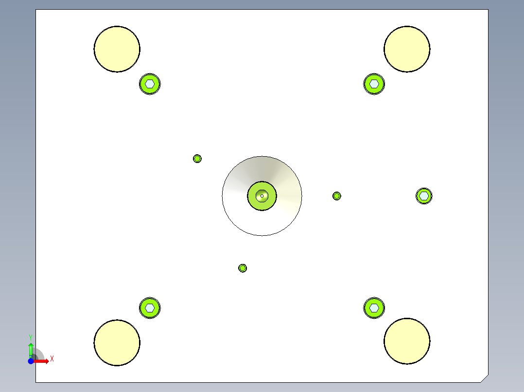 台灯底座（三板模+隧道滑块）前视图