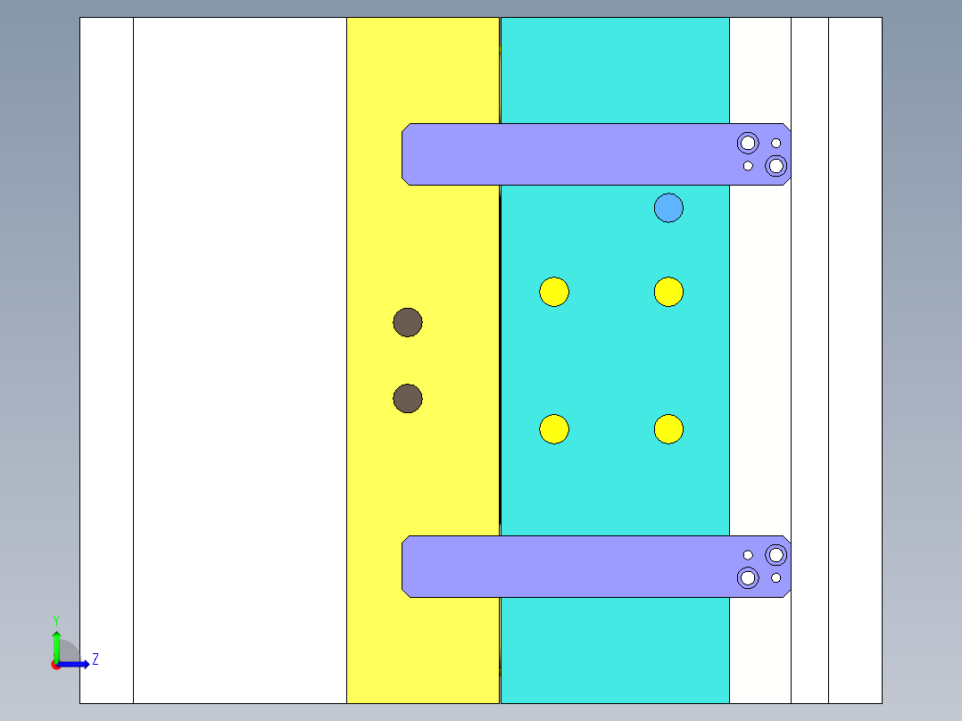 台灯底座（三板模+隧道滑块）左视图