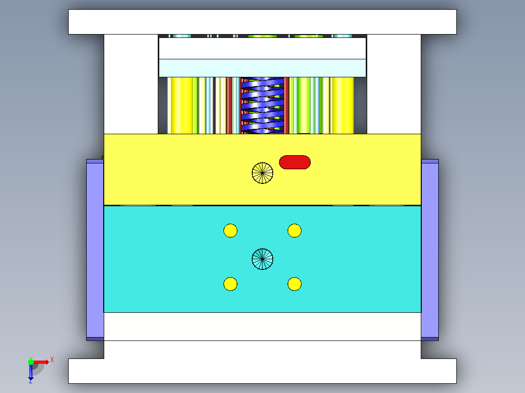 台灯底座（三板模+隧道滑块）俯视图