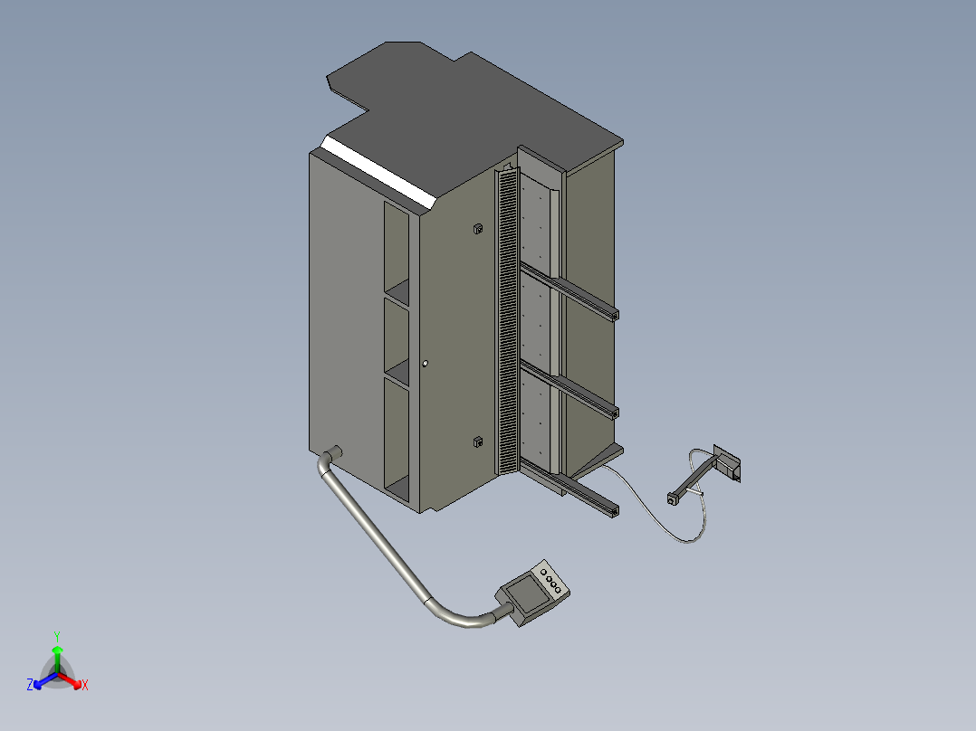 A3004100-剪板机 割台 ERMAK 3100x10正等轴测图