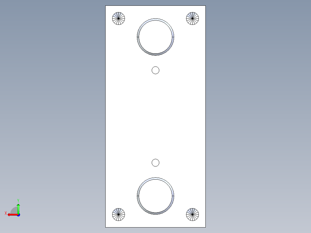 气动防旋转气缸后视图