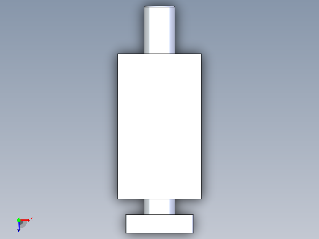 气动防旋转气缸俯视图
