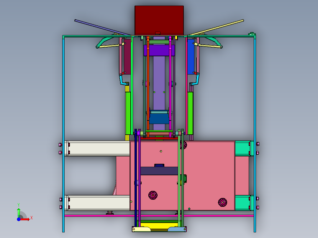 包装衣机服装智能折叠机前视图