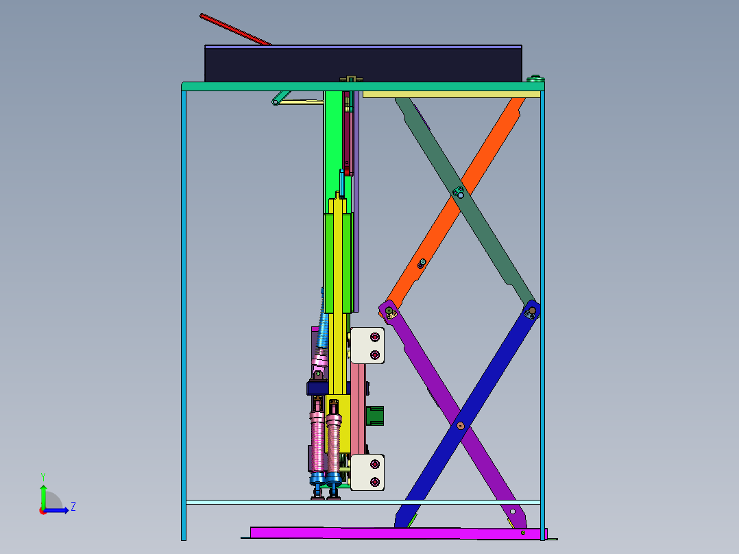 包装衣机服装智能折叠机左视图