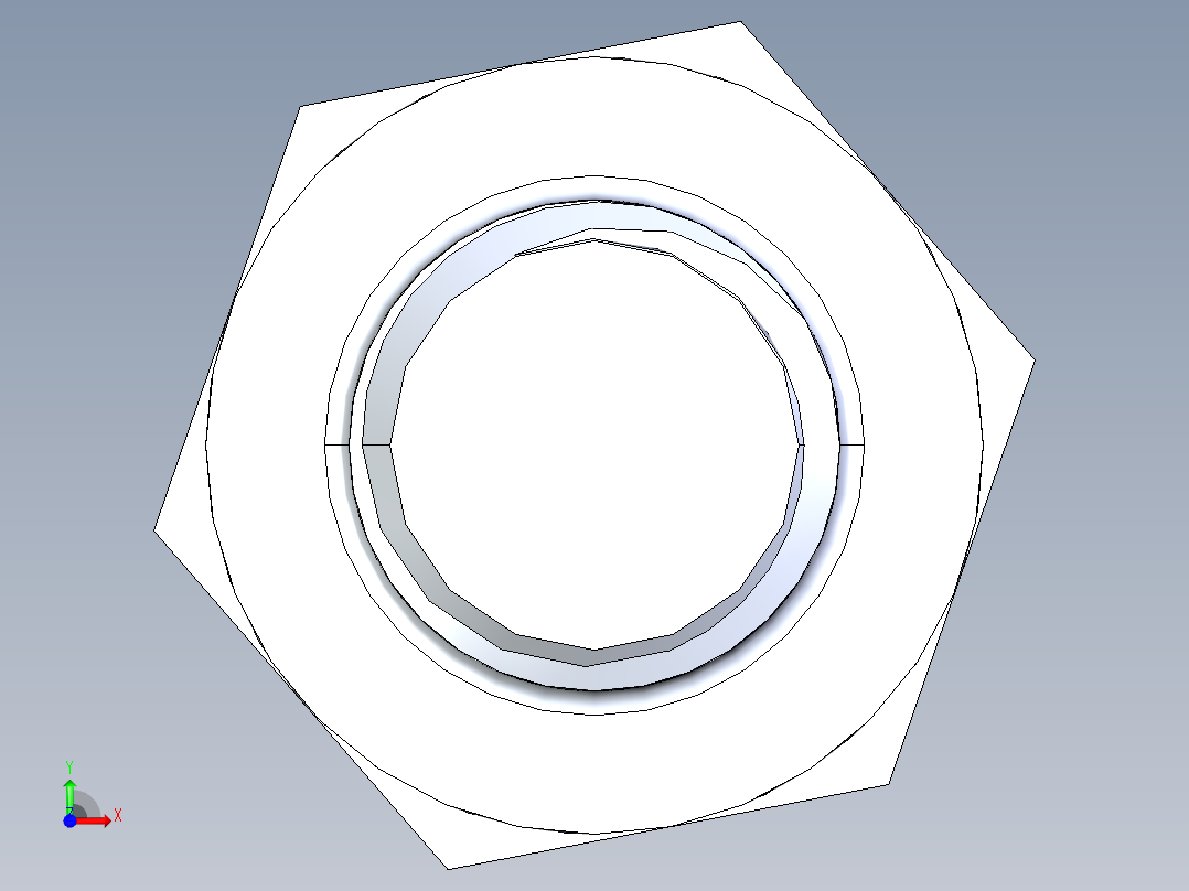 M12六角头螺栓DIN933前视图