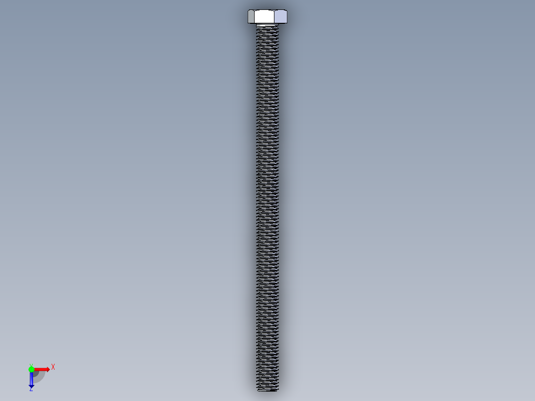 M12六角头螺栓DIN933俯视图