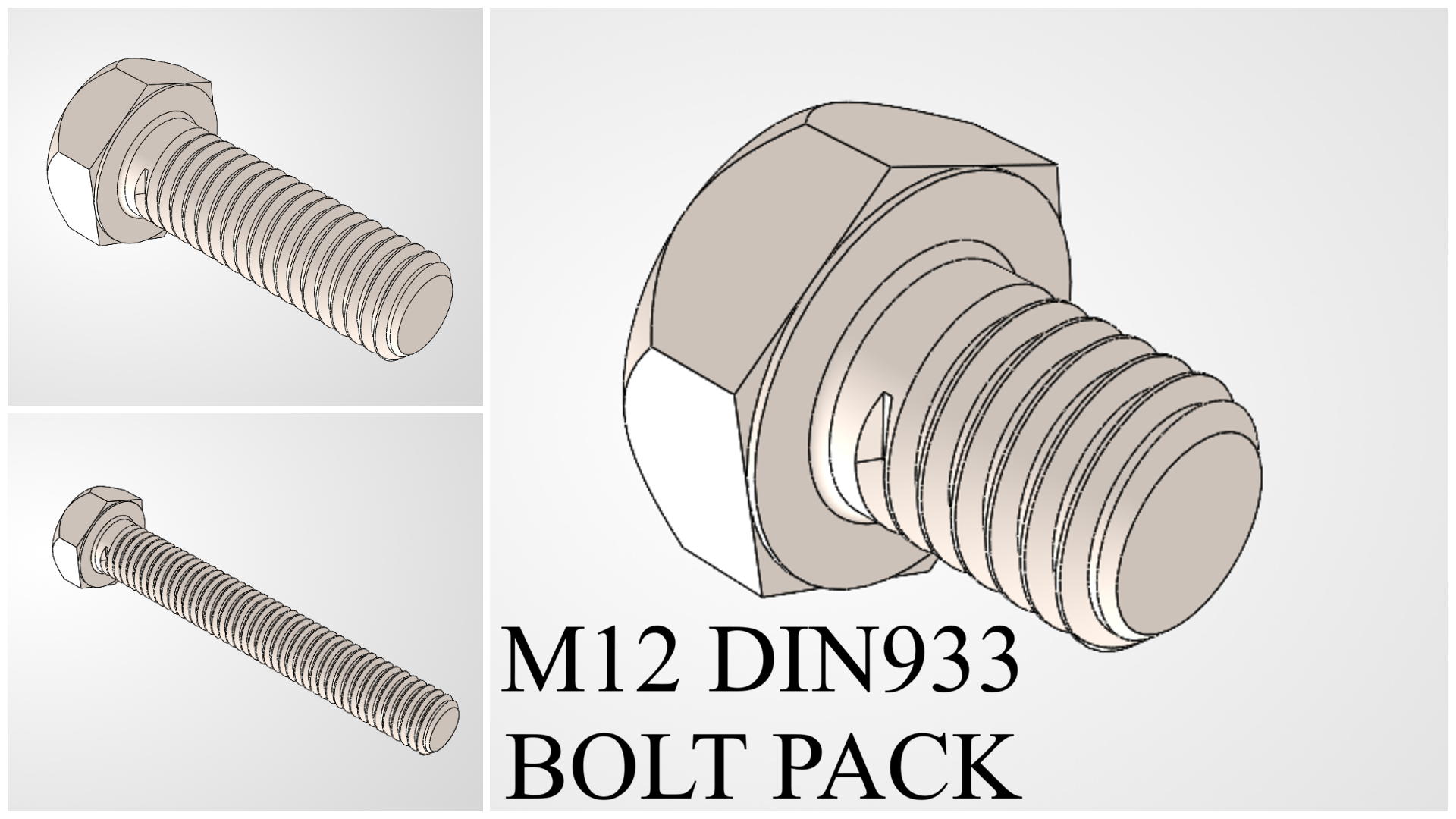 M12六角头螺栓DIN933