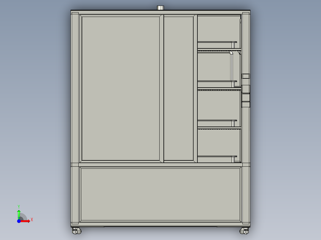 植物喷雾式无土栽培设备前视图