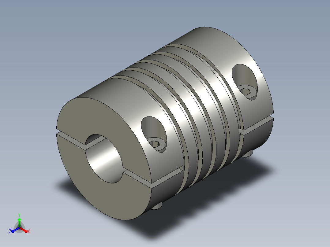 联轴器怡合达DEC11-D25-d10-e11_0305正等轴测图