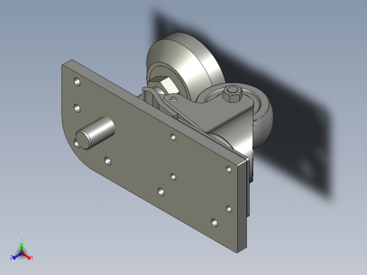 40-80R型材脚轮脚杯组件-B