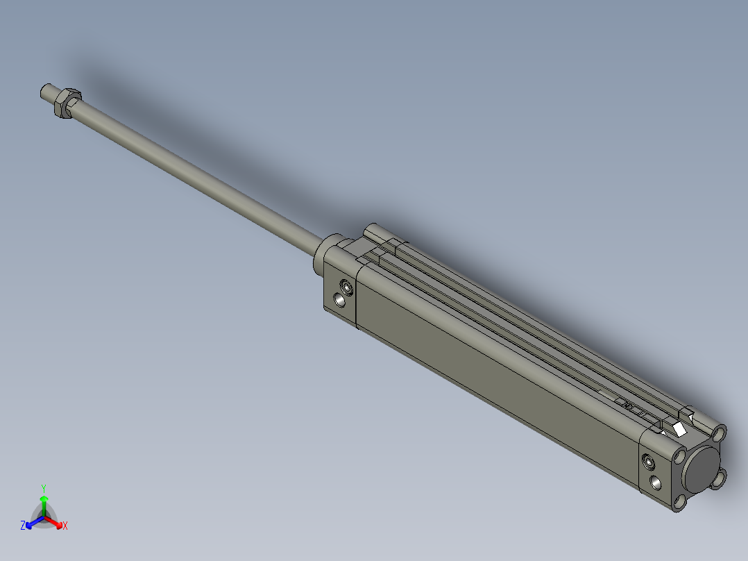 SE32x200-10S_CS1-E气缸正等轴测图