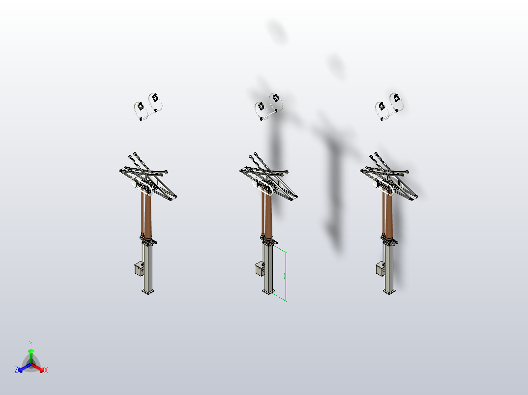 3杆平件隔离器3-SX-420来自Alstom主视图