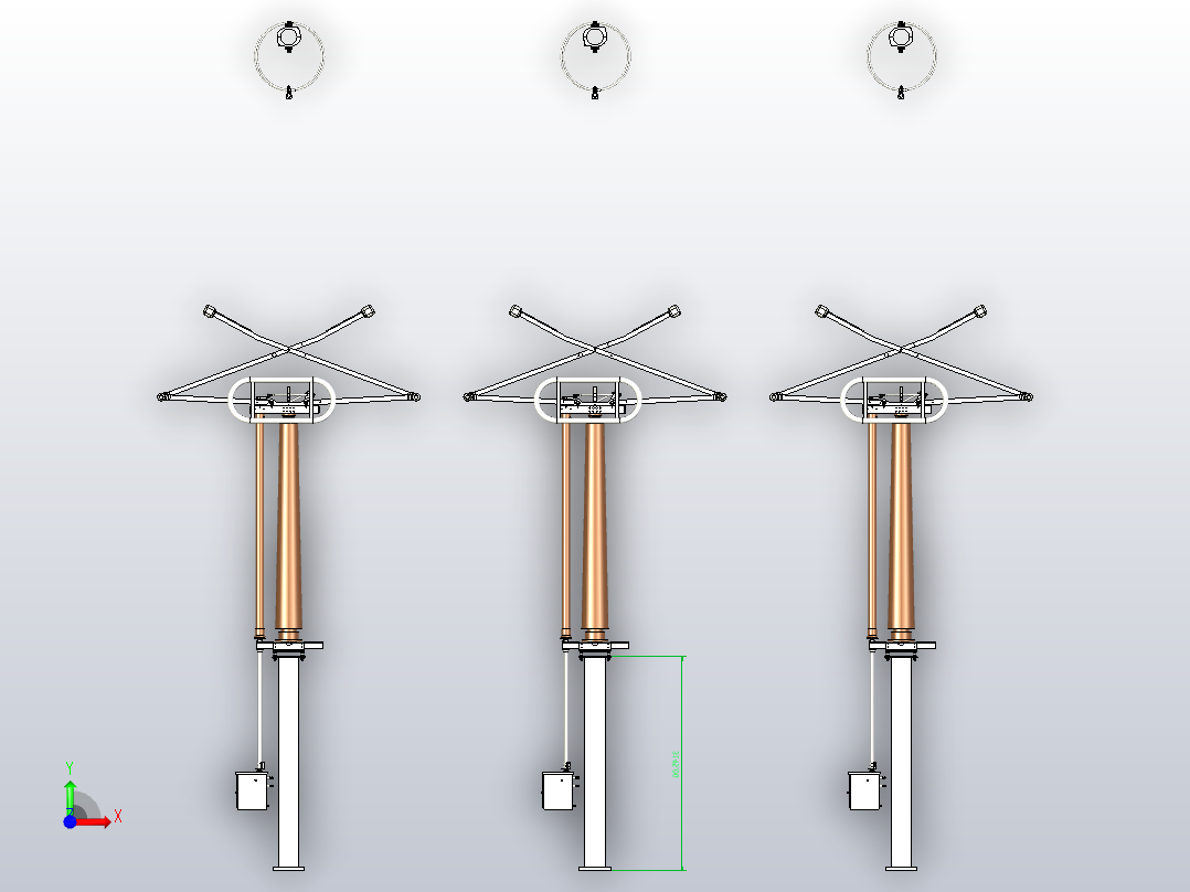 3杆平件隔离器3-SX-420来自Alstom前视图