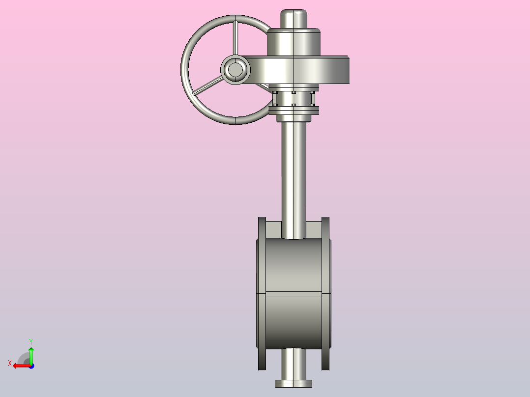 Dt943H(F)-10C.P.R.V-B[DN150]阀，截止阀，风阀，蝶阀后视图