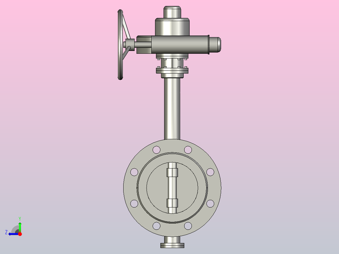 Dt943H(F)-10C.P.R.V-B[DN150]阀，截止阀，风阀，蝶阀右视图