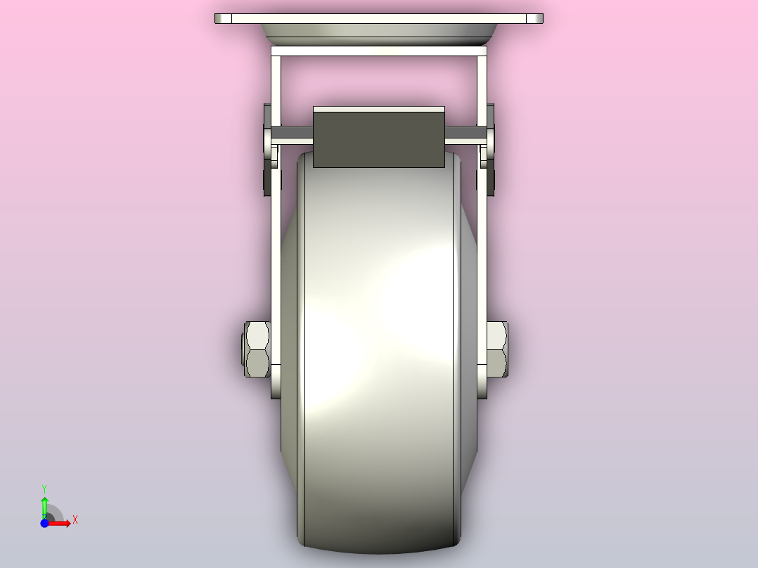 脚轮CEL21-125-P前视图