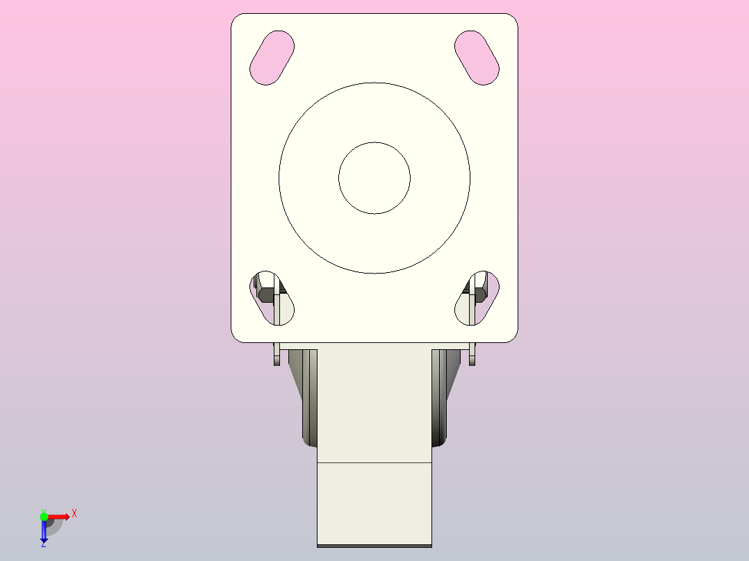 脚轮CEL21-125-P俯视图