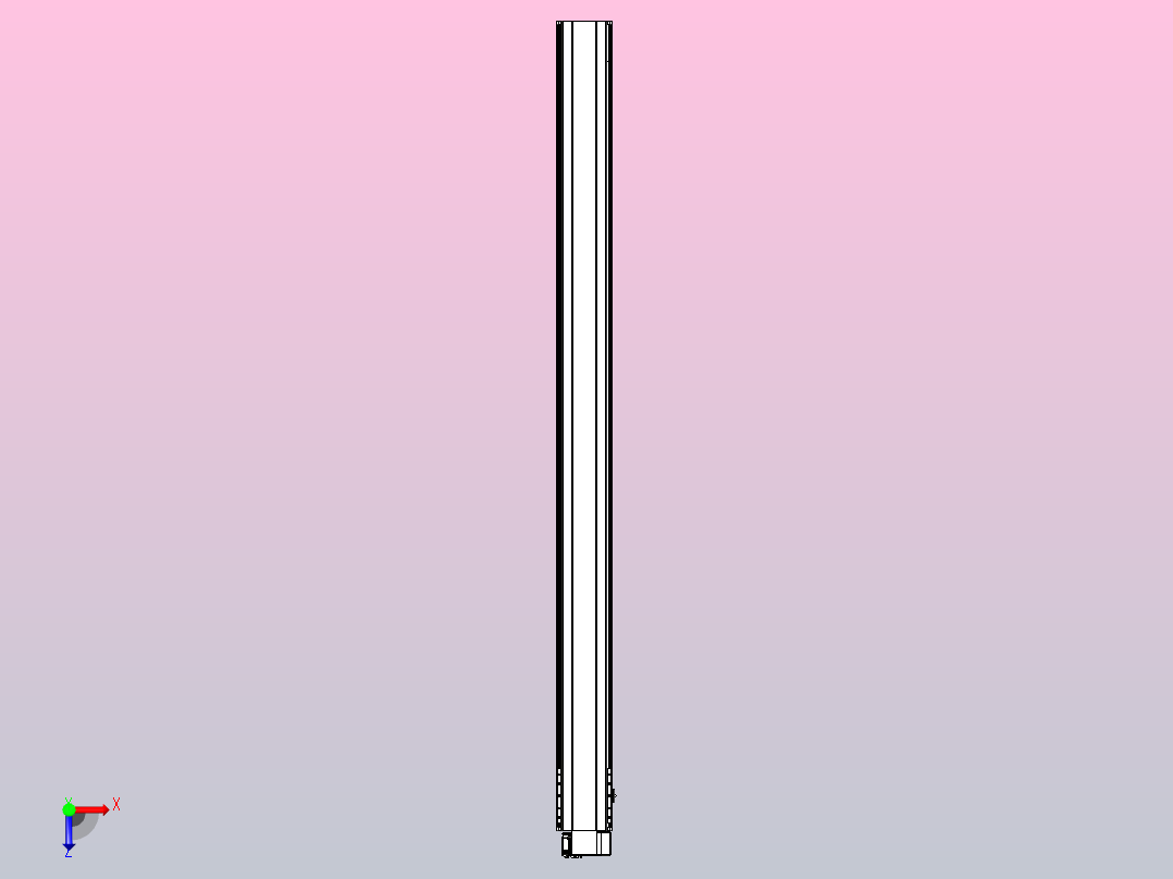 皮带直线轴半封闭可选导轨TPA-HNB-202D-140-L2650-RP-Y-P75-N3俯视图