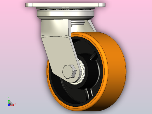 聚氨酯脚轮120 x 50前视缩略图