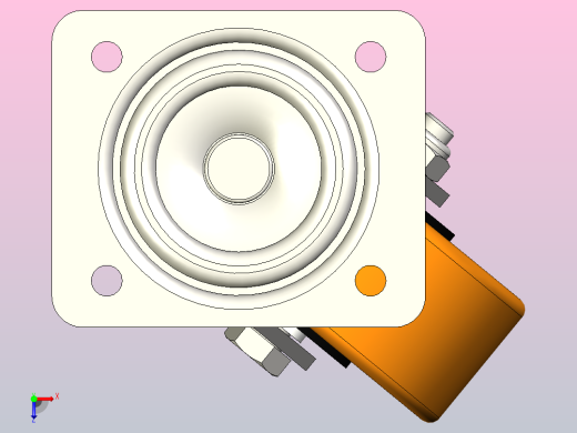 聚氨酯脚轮120 x 50俯视缩略图
