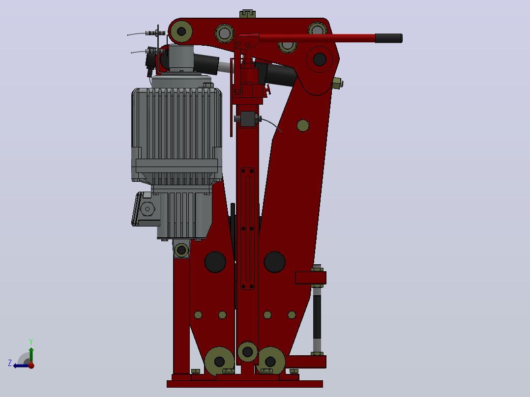 YP3系列电力液压盘式制动器YP3-1250-630×30-ⅠB-CL.RL.WL.HL右视图