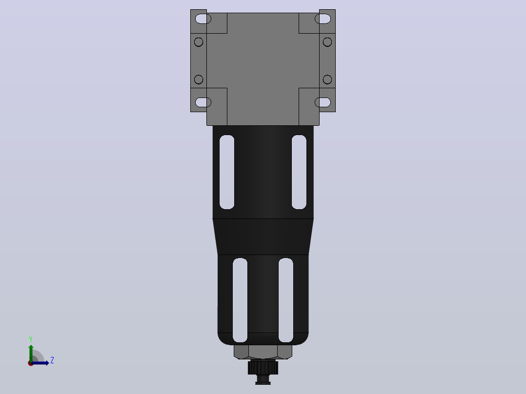 MAFF系列过滤器[MAFF5000-08-标准]左视图