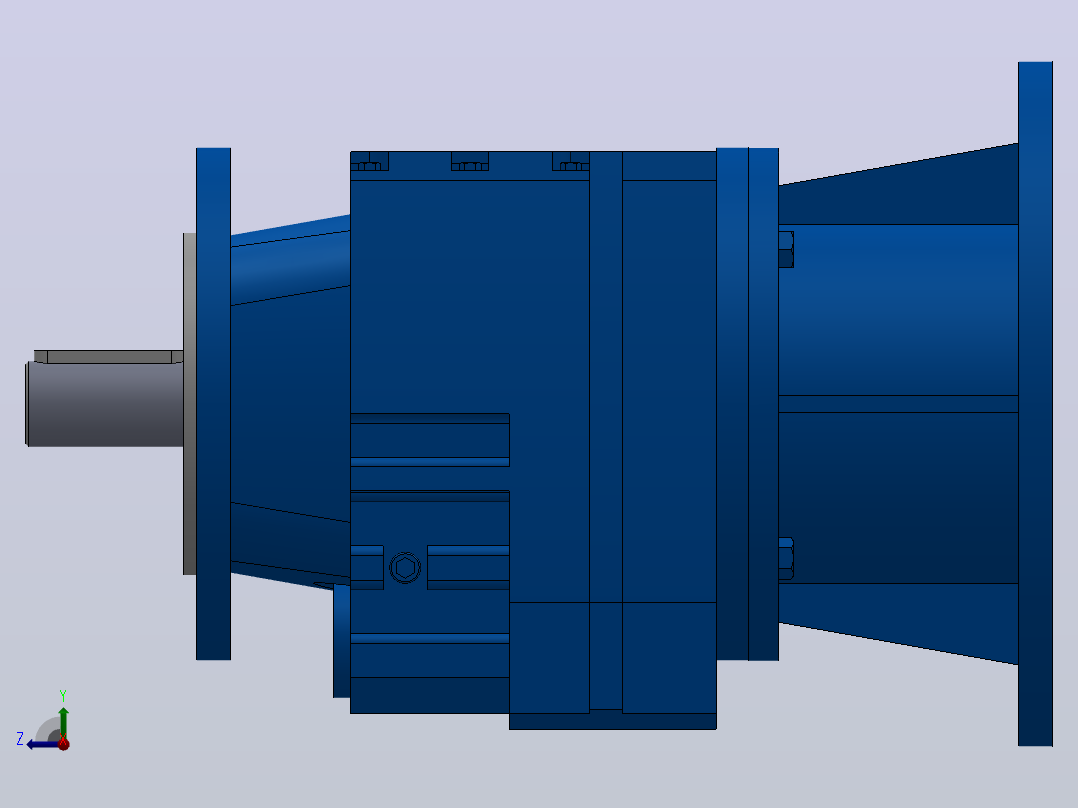 RF17ZP斜齿轮减速机RF17-5.76-M1-P71-Φ120右视图