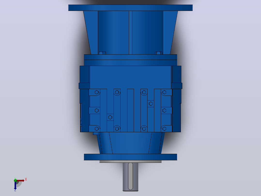 RF17ZP斜齿轮减速机RF17-5.76-M1-P71-Φ120俯视图