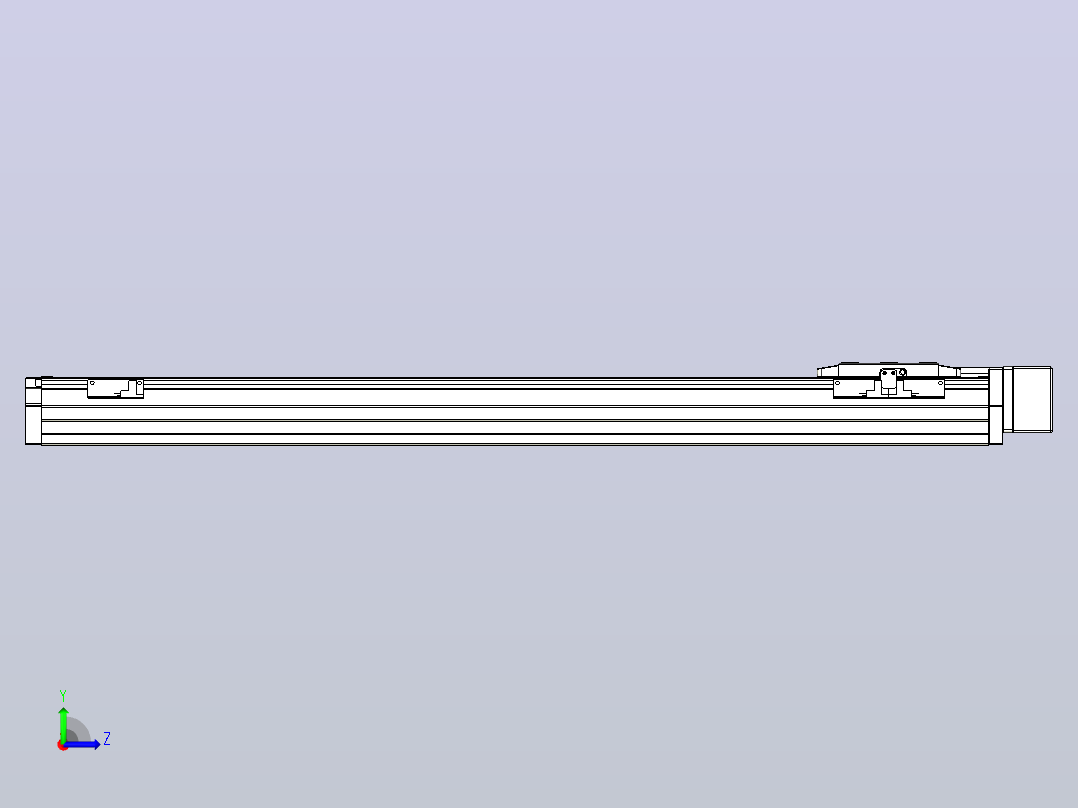 滚珠丝杠直线轴内置导轨TPA-GCR-80-1610C-L700-ML-M20-N3左视图