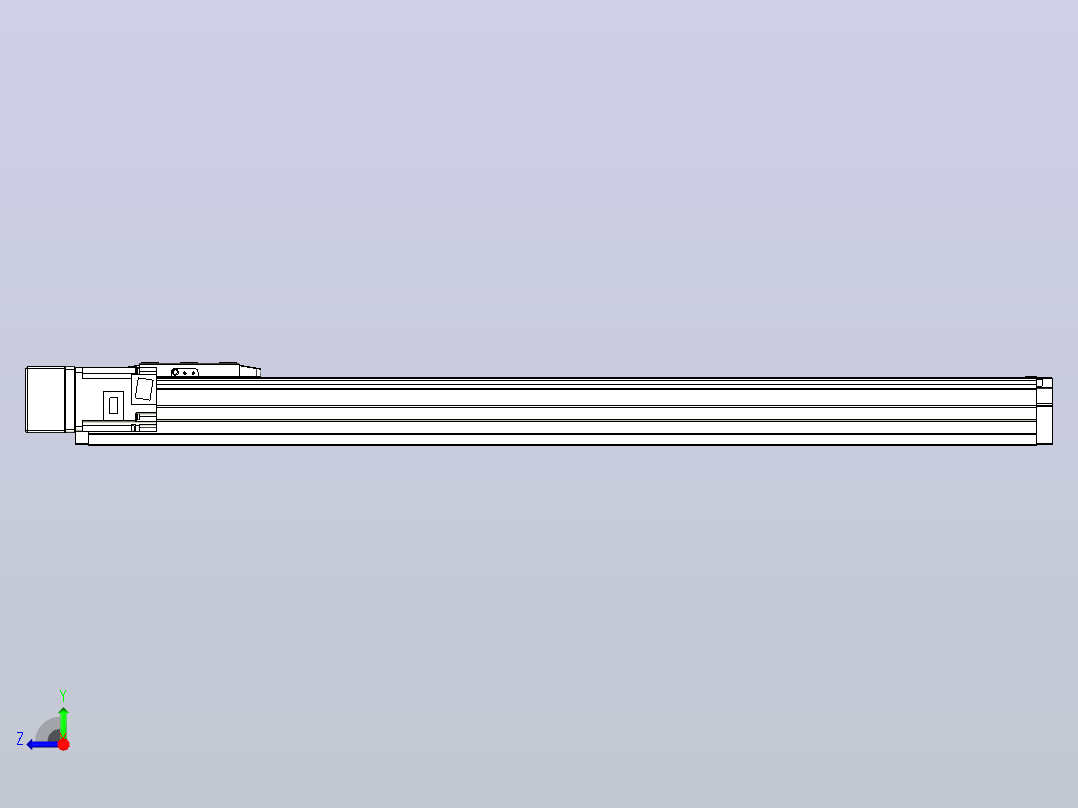 滚珠丝杠直线轴内置导轨TPA-GCR-80-1610C-L700-ML-M20-N3右视图