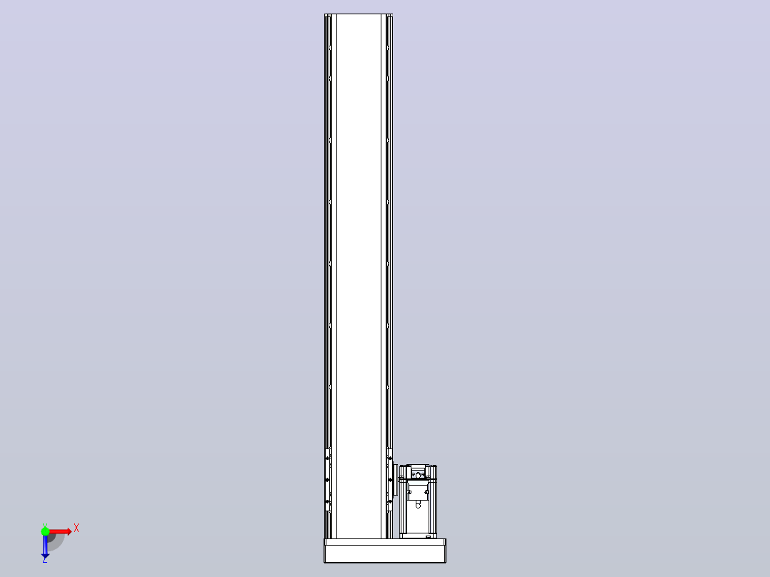日规模组半封闭丝杆TPA-HNR-110D-1610C-L650-MR-C-P40-N3俯视图