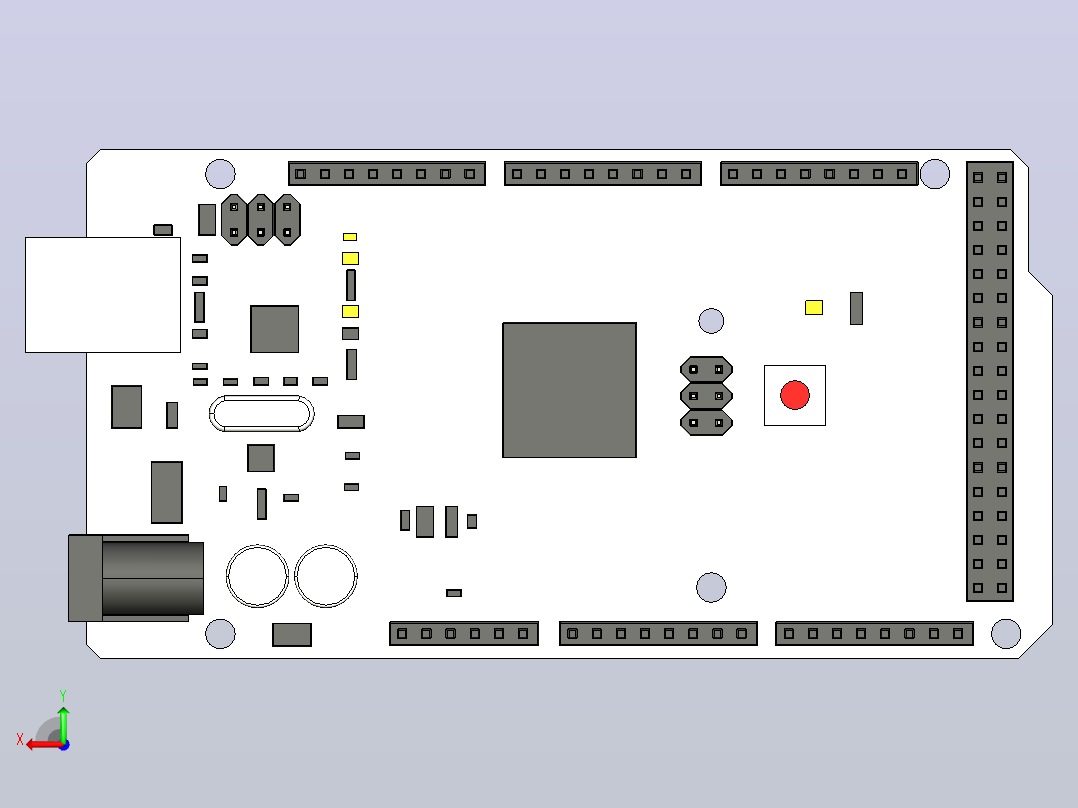 Arduino Mega 2560电子板后视图