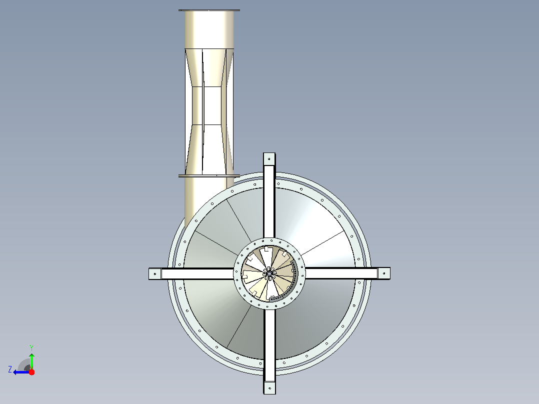 湿式洗涤器右视图