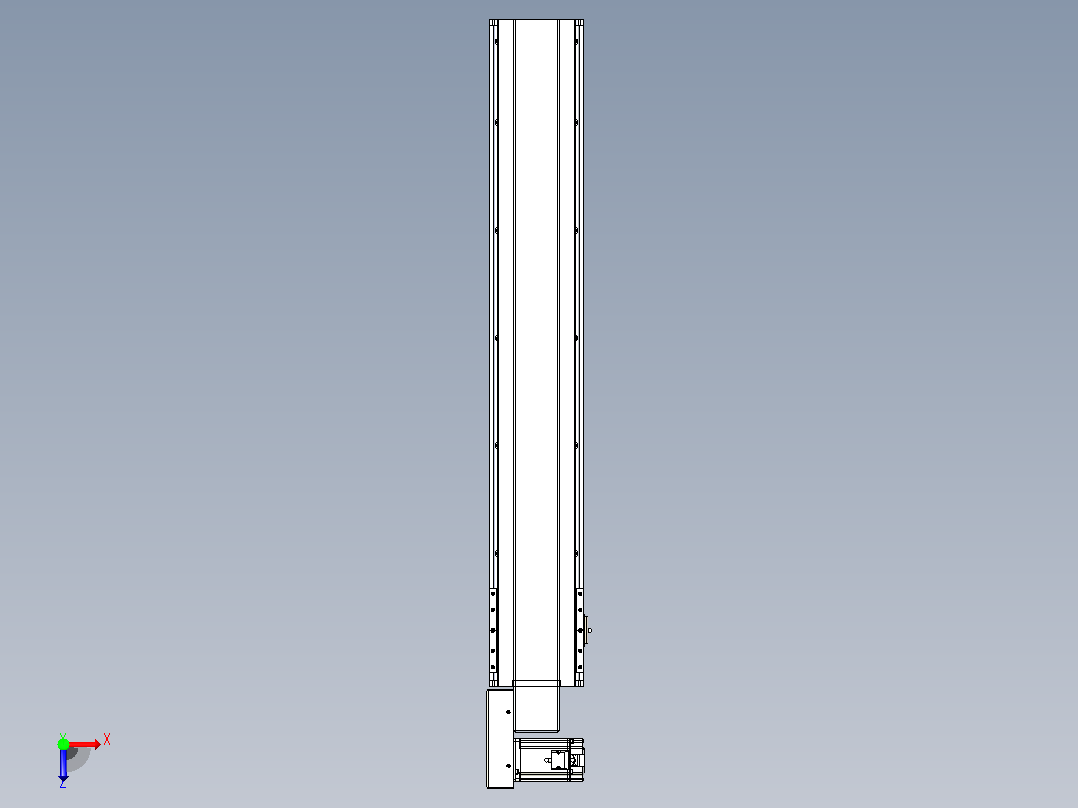 皮带直线轴半封闭可选导轨TPA-HNB-175D-140-L950-ML-C-P75-N3俯视图