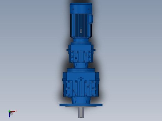 RF67R37法兰轴伸式组合型斜齿轮减速机RF67R37-Y0.25-4P-71-M1-0°-Φ250俯视缩略图