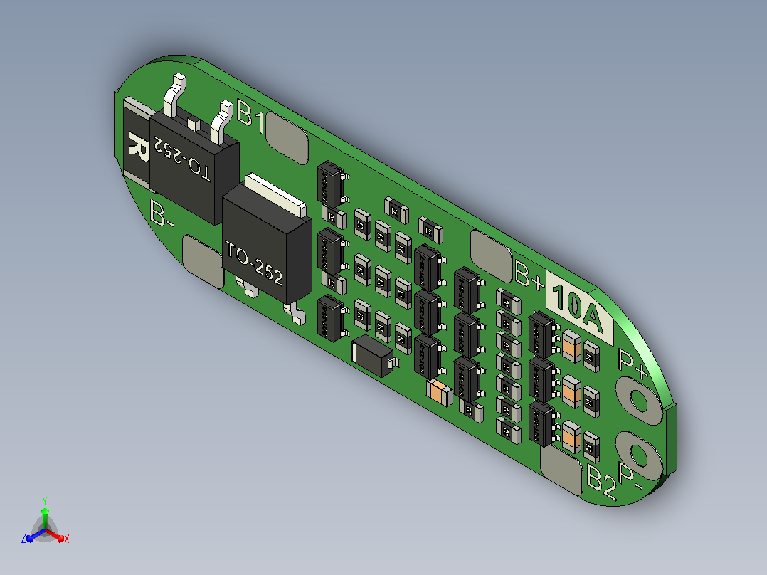 3S 10A 电池管理系统（BMS）主视图
