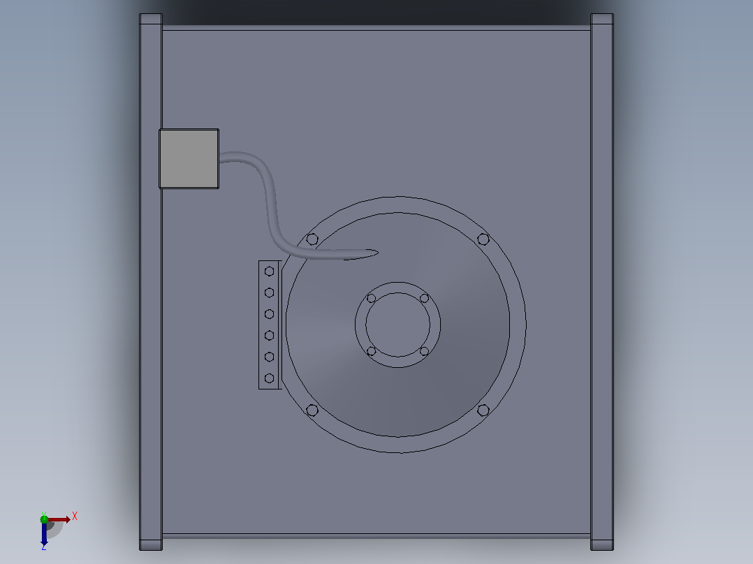 EKR400×200C1 EKR400×200C3方形管道风机[EKR400×200C1]俯视图