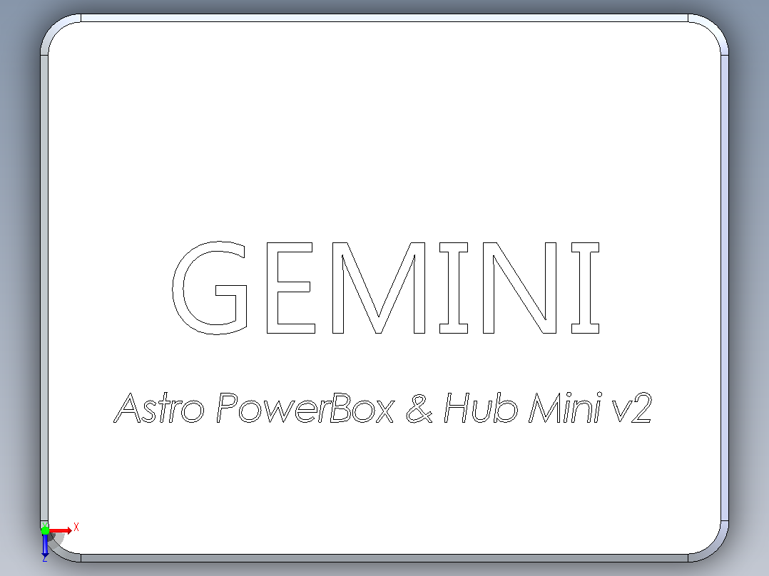 Gemini Mini V2 集线器俯视图