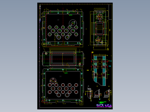 发动机箱体双面钻孔组合机床（不全）