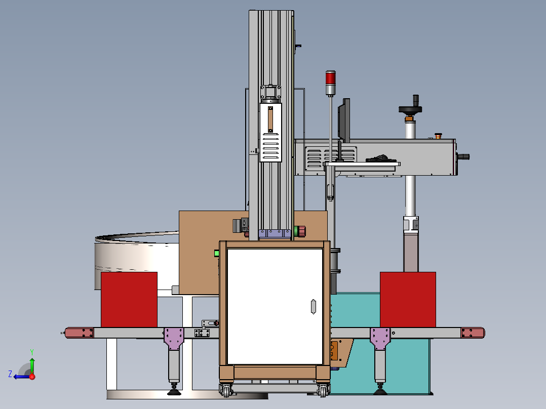 瓶盖打码分拣机sw18可编辑右视图