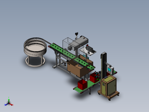 瓶盖打码分拣机sw18可编辑正等轴测缩略图