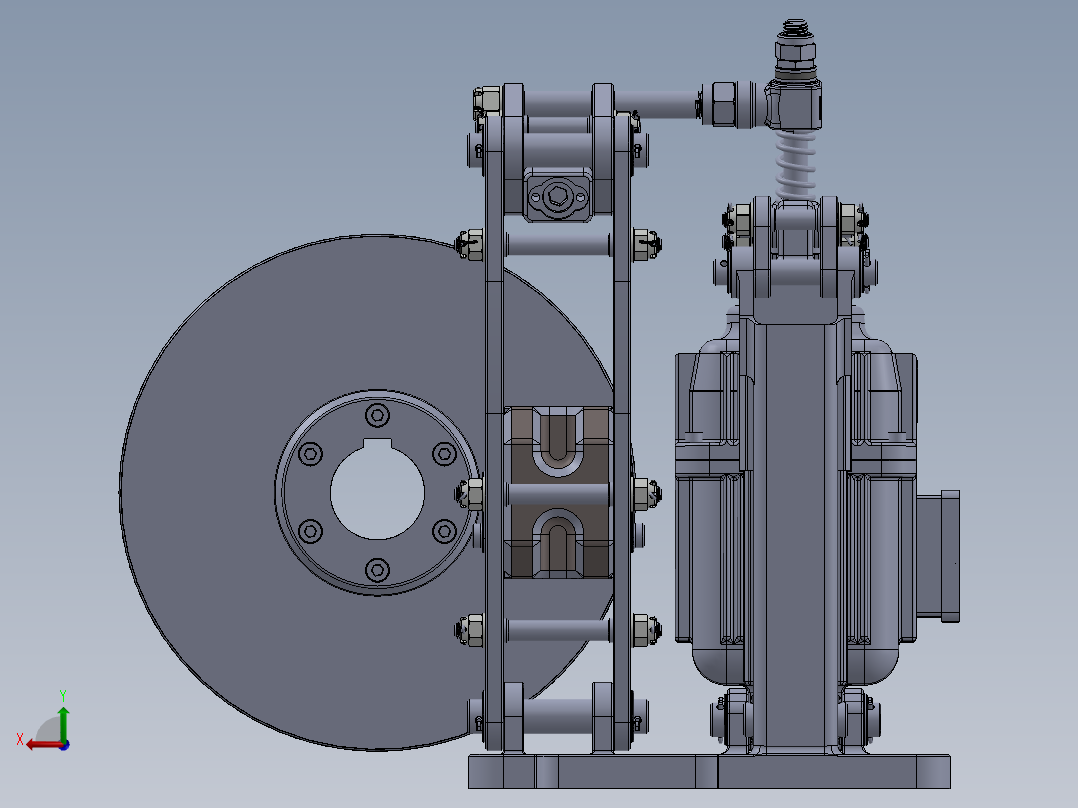 工业制动器后视图